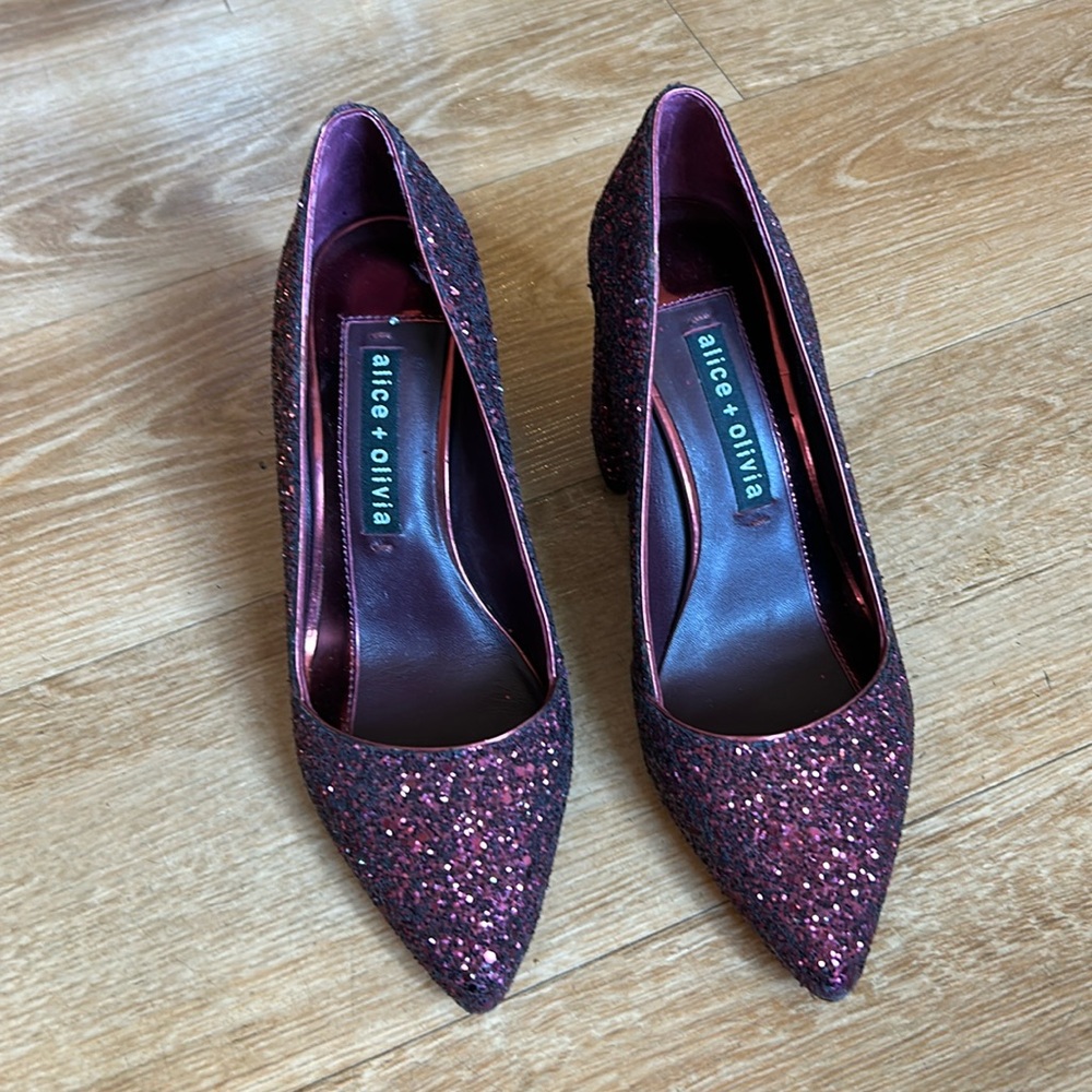 Alice + Olivia Glitter Pumps (Dorothy Core!!)